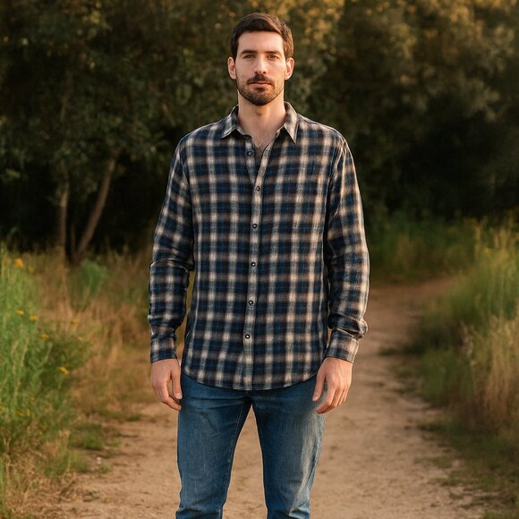 St. John's Bay Flannel Lightweight Shirt Jacket Men XXL Plaid Work Chore Barn - Picture 1 of 13